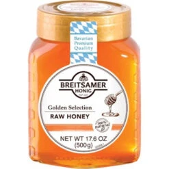 Breitsamer Golden Selection Raw Honey In Jar 17.6 Oz