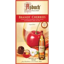 Asbach Dark Chocolate Brandy Pralines W/ Cherry In Small Gift Box 3.5 Oz