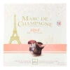 Abtey "Rosé Marc De Champagne" Champagne Cork Shape Dark Chocolate Pralines In Gift Box, 5.29 Oz