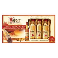 Asbach Brandy In Dark Chocolate Bottles 8 Pc. 3.5 Oz.