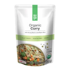 Auga Organic Curry With Mung Beans & Black Rice, Ready To Eat, 5.3 Oz.