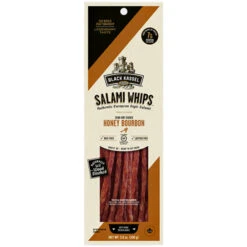 Black Kassel Wood Smoked Salami Whips, Honey Bourbon, 3.5 Oz
