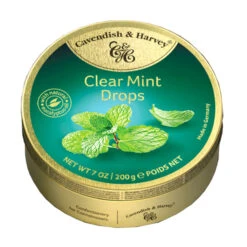 Cavendish & Harvey Clear Mint Drops In Large Tin, 7 Oz