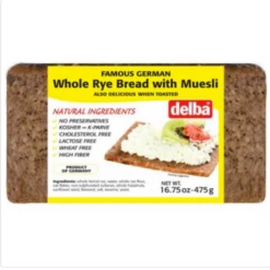 Delba Muesli Whole Grain Rye Bread 16.5 Oz