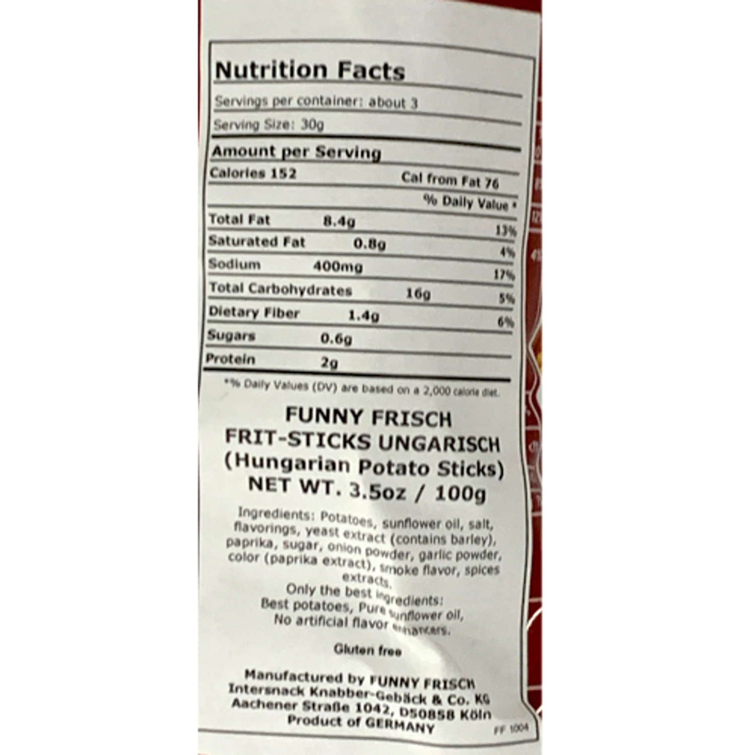 Funny Frisch Frit Sticks With Paprika, 3.5 Oz 4 Funny Frisch Frit Sticks With Paprika, 3.5 Oz - Image 2