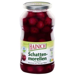 Hainich Sour Morello Cherries In Glass Jar 24 Oz.