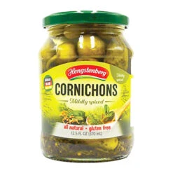 Hengstenberg Mildly Spiced Cornichons In Jar - 12.5 Oz.