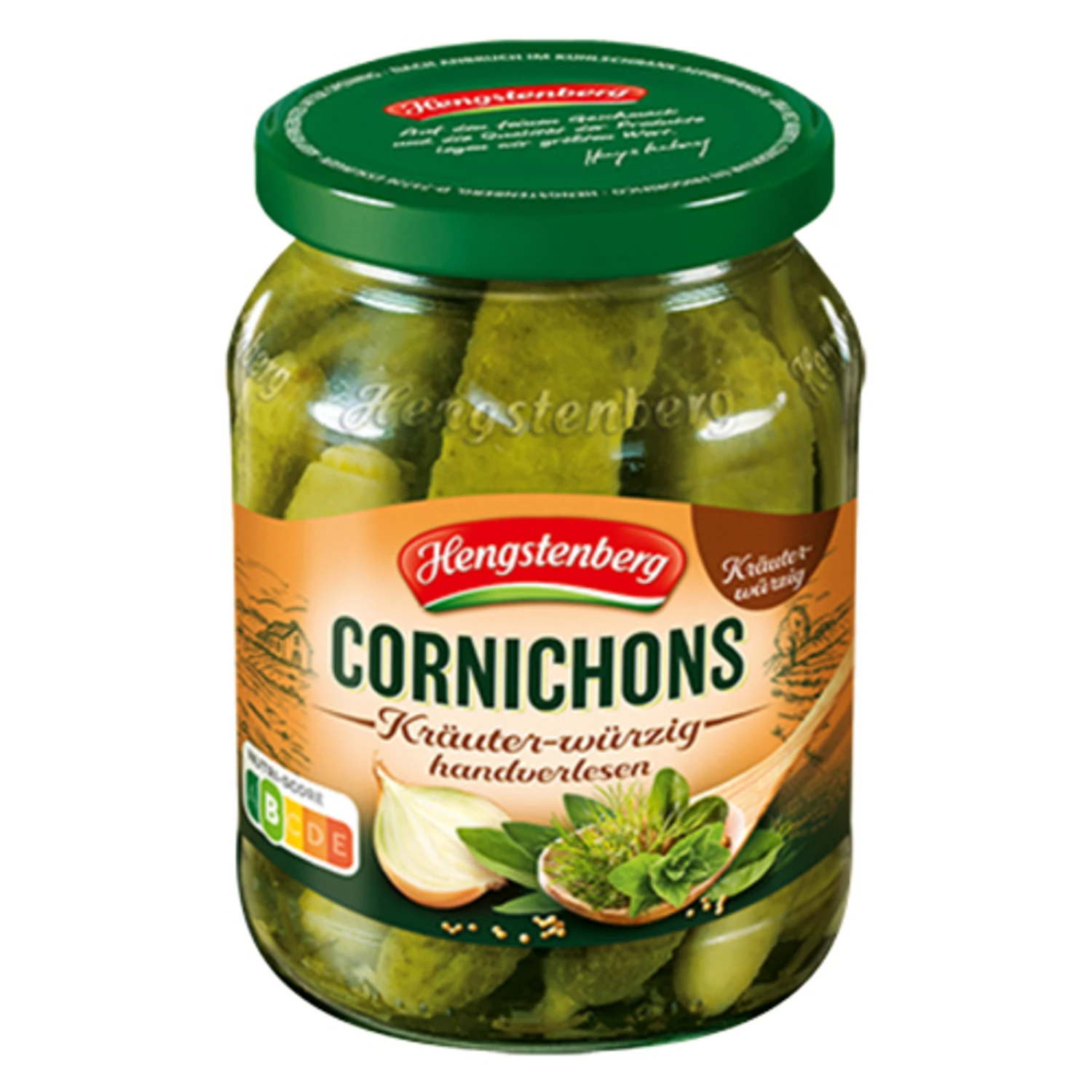Hengstenberg Herb Seasoned Cornichons In Jar - 12.5 Oz. 3 Hengstenberg Herb Seasoned Cornichons In Jar - 12.5 Oz.