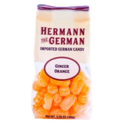 Hermann Bavarian Ginger Orange Candies In Bag, 5.3 Oz
