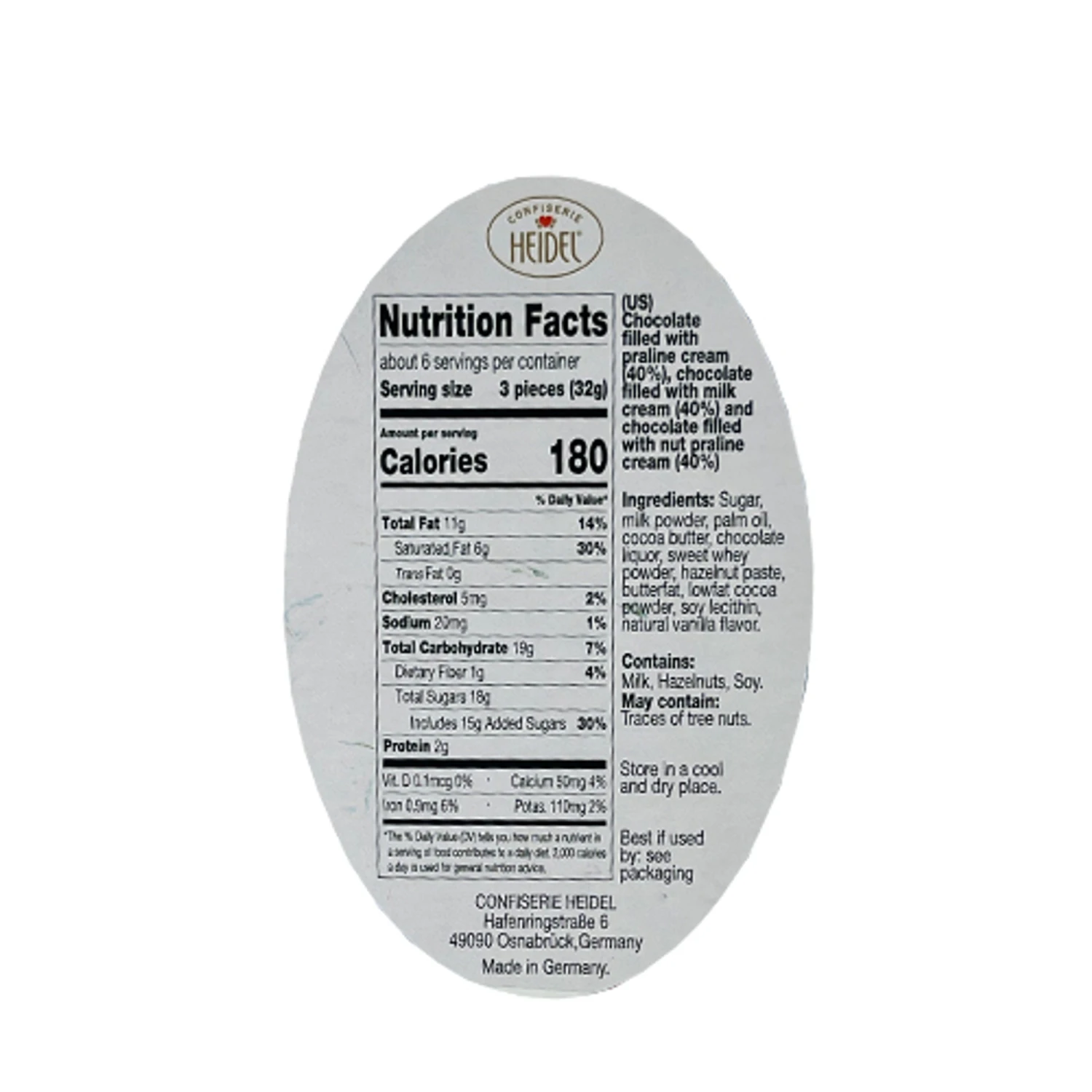 Heidel Easter Greetings Oval Tin (Assorted Cream Filled Chocolates), 6.4 Oz 4 Heidel Easter Greetings Oval Tin (Assorted Cream Filled Chocolates), 6.4 Oz - Image 2