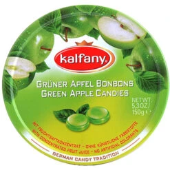 Kalfany Green Apple Flavored Hard Candies Tin, 5.3 Oz