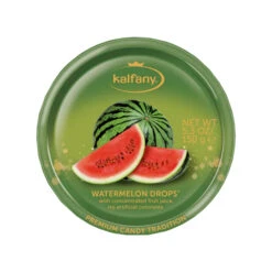 Kalfany Watermelon Drops Hard Candies Tin, 5.3 Oz