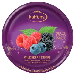 Kalfany Wild Berry Flavored Hard Candies Tin, 5.3 Oz