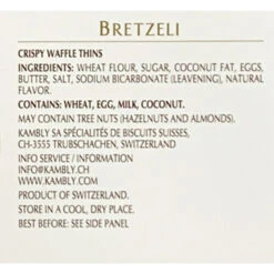 Kambly Bretzeli Crispy Waffle Thins, 3.5 Oz 7 Kambly Bretzeli Crispy Waffle Thins, 3.5 Oz -Quality Food Store Kambly Bretzeli Wafer Thins Cookies Ingredients 75328.1654542431