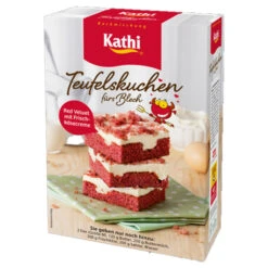 Kathi German Red Sponge Cake With Cocoa & Cream Topping Baking Mix, 16.2 Oz