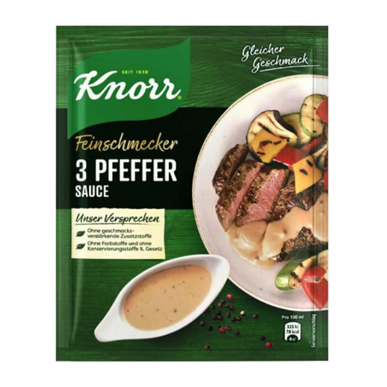 Knorr "Feinschmecker" 3 Pepper Sauce Mix, 1.1 Oz. 3 Knorr "Feinschmecker" 3 Pepper Sauce Mix, 1.1 Oz.