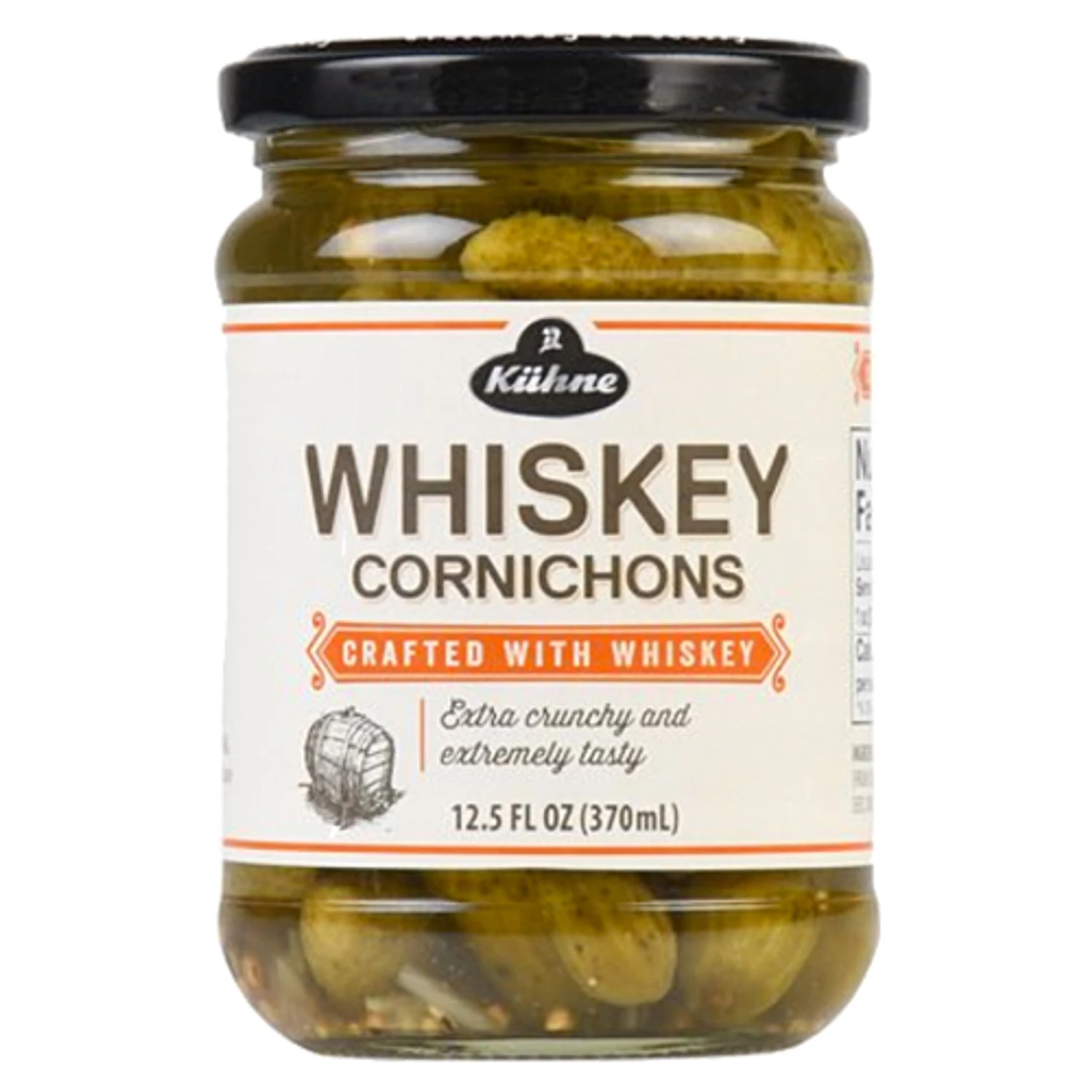 Kuehne Whiskey Cornichons - 12.5 Oz. 3 Kuehne Whiskey Cornichons - 12.5 Oz.