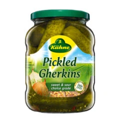 Kuehne Pickled Gherkins In Jar, 330 G