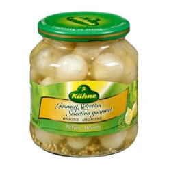 Kuehne "Gourmet Selection" Silverskin Cocktail Onions, Pickled In Vinegar And Spices - 19.6 Oz.