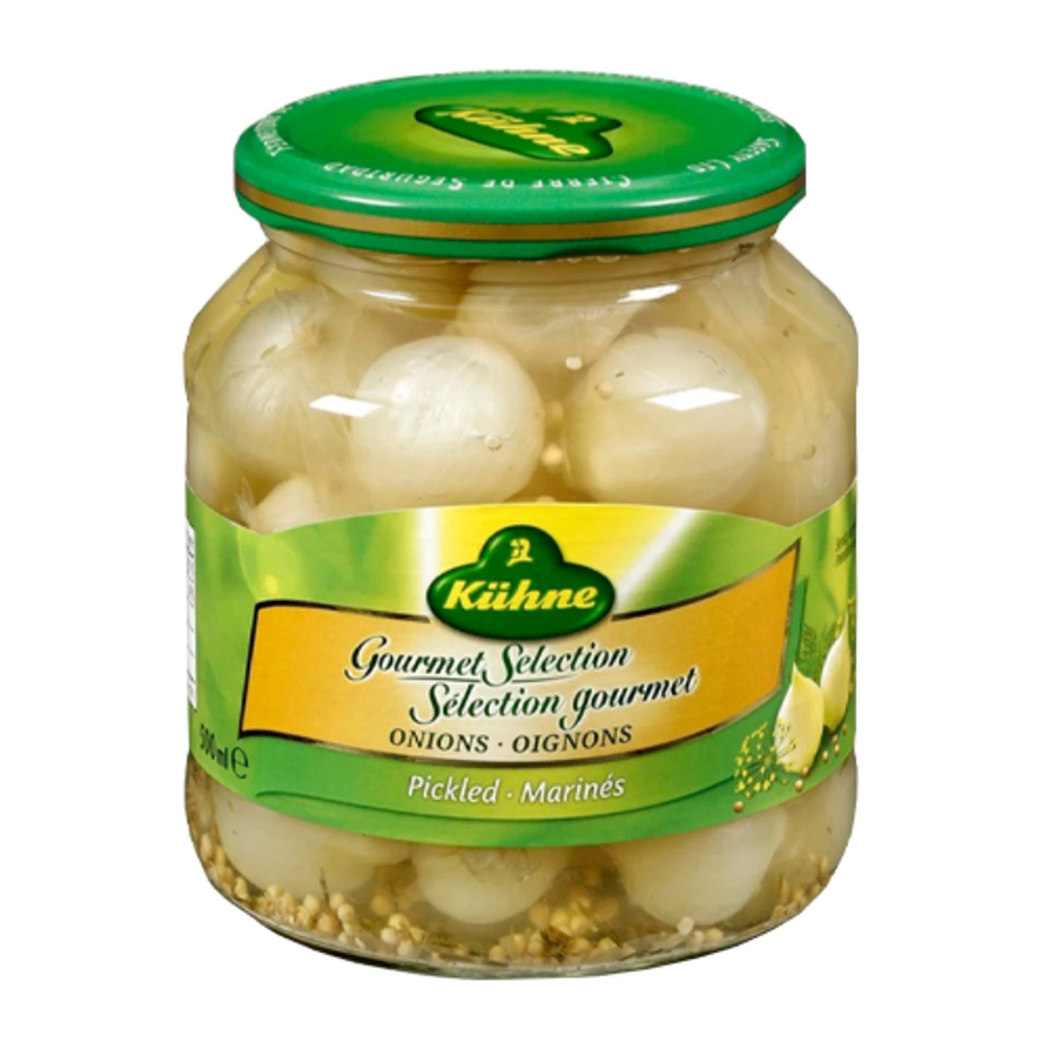 Kuehne "Gourmet Selection" Silverskin Cocktail Onions, Pickled In Vinegar And Spices - 19.6 Oz. 3 Kuehne "Gourmet Selection" Silverskin Cocktail Onions, Pickled In Vinegar And Spices - 19.6 Oz.