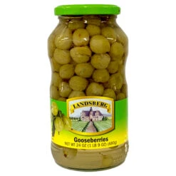 Landsberg Whole Gooseberries In Glass Jar 24 Oz.