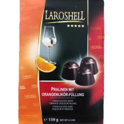 Laroshell Orange Liqueur Filled Chocolate Pralines 5.3 Oz