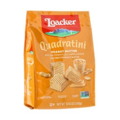 Loacker Peanut Butter Filled Wafer Cubes, 8.8 Oz.
