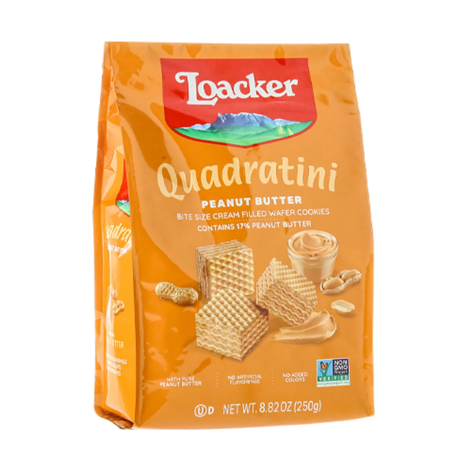 Loacker Peanut Butter Filled Wafer Cubes, 8.8 Oz. 3 Loacker Peanut Butter Filled Wafer Cubes, 8.8 Oz.
