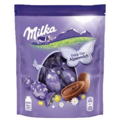 Milka "Alpenmilch" Chocolate Eggs In Candy Wrap With Cocoa Cream Filling, 90g