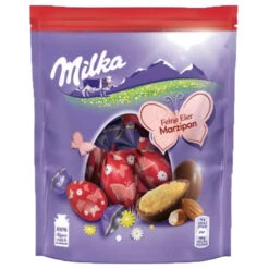 Milka "Marzipan" Chocolate Eggs In Candy Wrap With Marzipan Filling, 90g