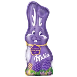 Milka "Schmunzelhase" Easter Bunny In Alpine Milk Chocolate, 45g