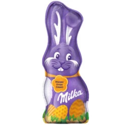 Milka "Schmunzelhase" Easter Bunny In Crunchy Caramel Chocolate, 45g
