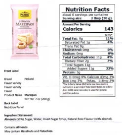 Pickerd Confectioners Marzipan, 200g -Quality Food Store Pickerd Marzipan 65199.1711651323