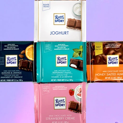Ritter Sport Collection 5 Flavor Combination, 17.5 Oz -SPECIAL PRICE -Quality Food Store Ritter Sport 5 Chocolate Combo 2 46560.1653760924