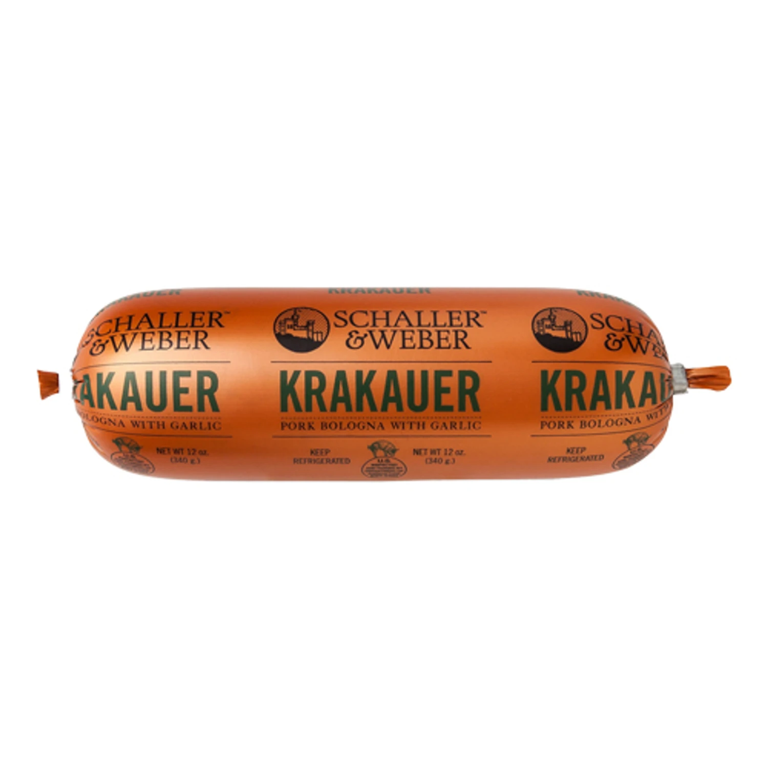 Schaller And Weber "Krakauer" Garlic Flavored Bologna, 12 Oz. 3 Schaller And Weber "Krakauer" Garlic Flavored Bologna, 12 Oz.