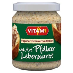 Vitam Vegan "Coarse Liverwurst" Organic Plant Based Savory Spread, 4.2 Oz